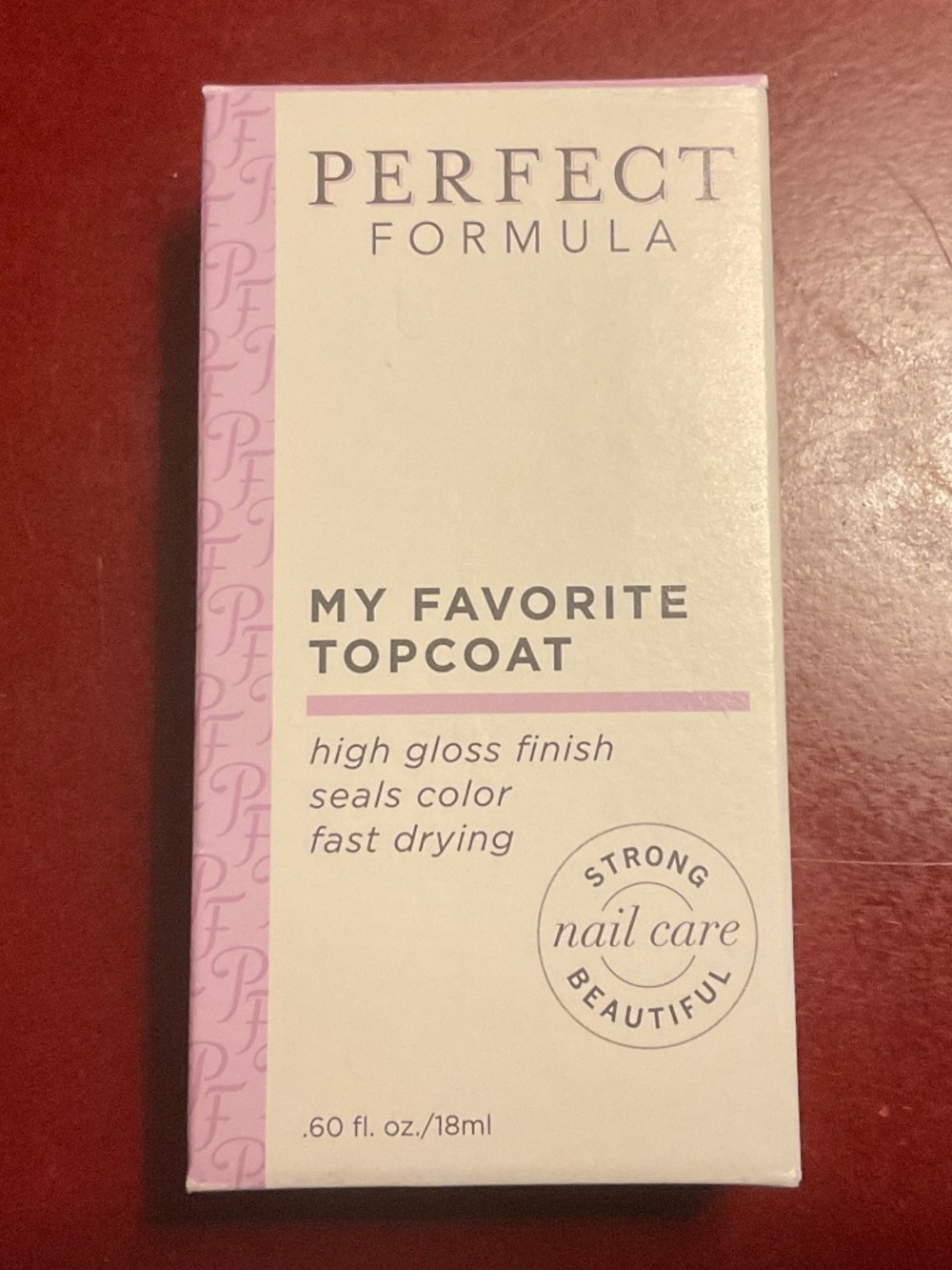 Perfect Formula My Favorite Top Coat .60 fl oz New In Box